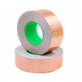 005mm 50 30 Micro 0.035mm Roll Sheets Conductive Adhesive Flakes Strip Shielding Copper Foil Tape