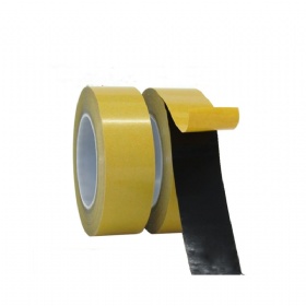 0.2mm Thickness Opaque Black Double Sided Pet Tape with Turmeric Grasin Paper High Temperature Resistance