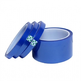 PET Blue High Temperature Resistant Tape High Viscosity Non-Residual Adhesive Silicone Masking Paper Film