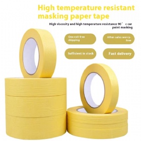 High Viscosity Yellow Residue Free Masking Tape, Heat-resistant 90 Degree Automotive Paint Masking Tape