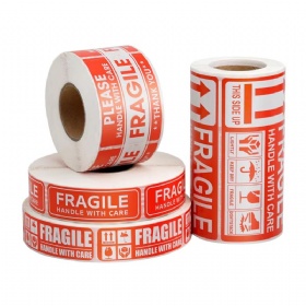 Fragile Label Sticker Warning Fragile Adhesive Label Outer Box Sealing Sticker