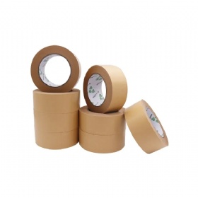 Custom Adhesive Carton Sealing Packaging High Viscosity Strong Tape Kraft Paper Water-Free Wet Water Silicone Adhesive Tapes