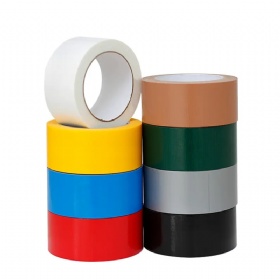Color Single-Sided PE Carpet Cloth Duct Tape Pipe Wrapping Wire Strong Acrylic Wear-Resistant Waterproof Red Yellow White Black