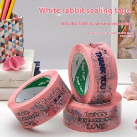 Cartoon Express Packaging Adhesive Tape High-Density BOPP Seal Paper with Custom Logo