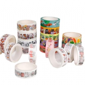 Students Cute Cartoon Hand Account DIY Pattern Creation Paper Tape 1.5cm Single Sided Masking Acrylic for School Community