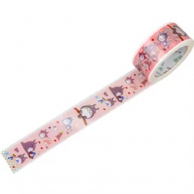Cute Cartoon Dingdang Cat Pattern Water Activated BOPP Express Packing Glue Tape Personalities Featuring Adhesive Paper Film