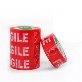 High Fragile English Glass Roll Packaging Tape Large BOPP/PET with Water Activated High Acrylic Sealant Express Special Warning