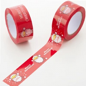 Christmas Special Cute Cartoon Tape Red Santa Claus Orange Christmas Tree BOPP Material Acrylic for Office Carton Sealing
