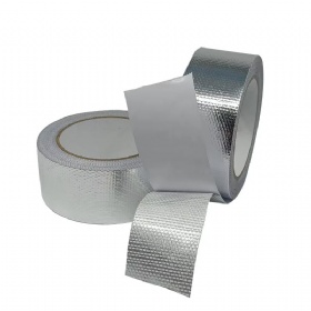 High Viscosity Thickened Aluminum Foil Tape High Temperature Waterproof Tear Resistant Glass Fiber Cloth for Kitchen Duct Seal