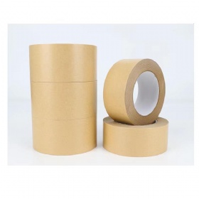 Self-Adhesive Kraft Paper Tape 50 Meters Water-Free Degradable Box Sealing Tape Acrylic Single for Carton Masking Masking Stock