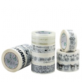 Kulomi Pacha Dog Cute Snoopy Cartoon Sealing Tape 4.5cm Black White High Paper Single Water Activated BOPP Acrylic Simple
