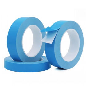 JIANGLUN Blue Film Thermal Conductive Double Sided Adhesive Strong Adhesive Fiberglass Cloth Customized Die-cutting and Punching
